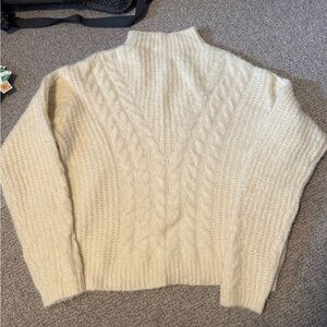 Universal Thread Cream Cable Knit Turtleneck Sweater